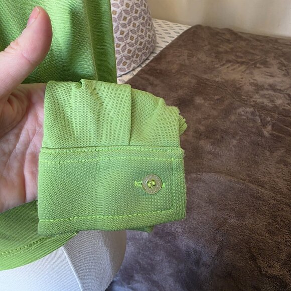 Dolce & Gabbana Jeans Women’s XS Sheer Lime Green Button Up Blouse Top Italy - Picture 10 of 16